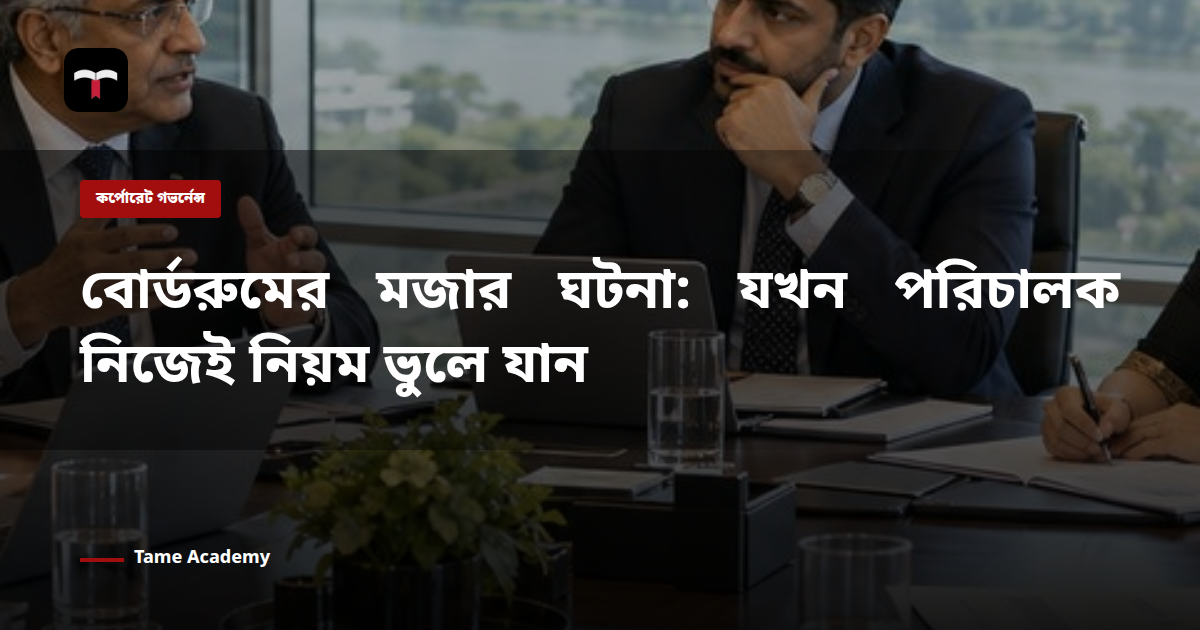 বোর্ডরুমের মজার ঘটনা: যখন পরিচালক নিজেই নিয়ম ভুলে যান