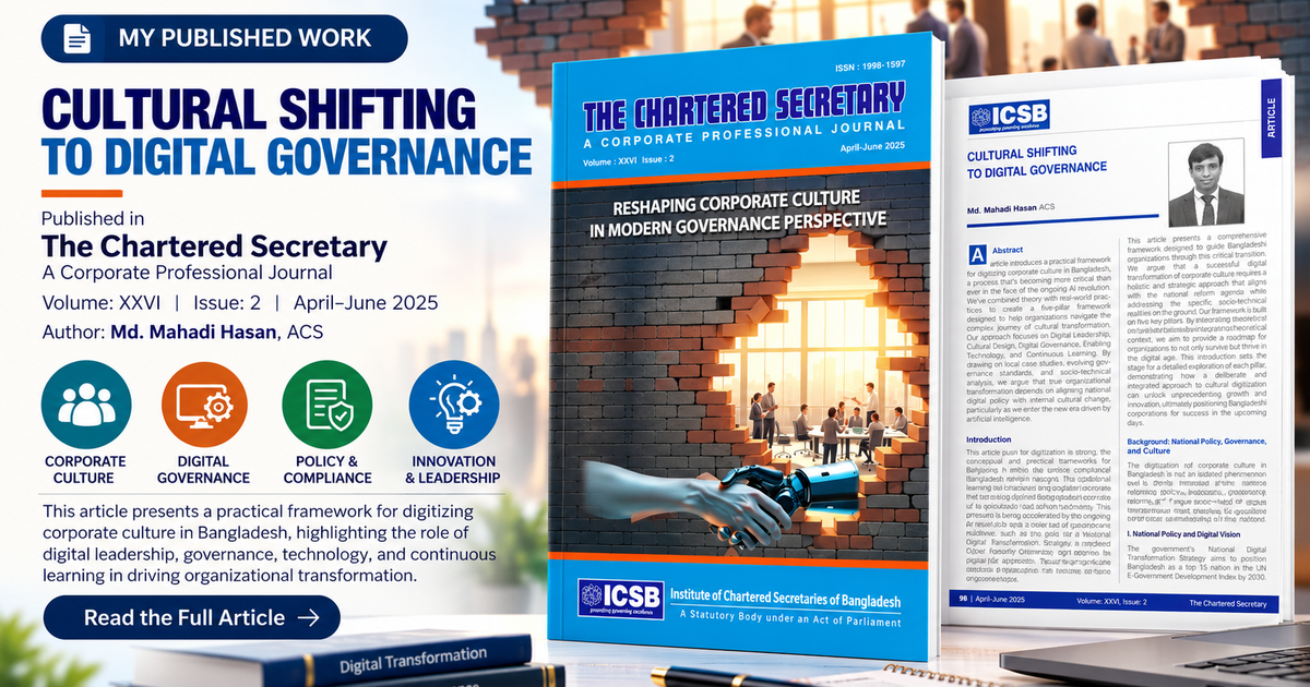 Cultural Shifting to Digital Governance